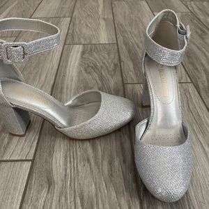 Dream Paris Silver Glitter Heels